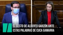 El gesto de Alberto Garzón ante estas palabras de Cuca Gamarra