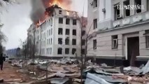 Bombardean el departamento de Sociología de la Universidad Karmazin, en Járkov