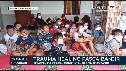 Relawan PMI Berikan Dongeng Anak Penyintas Banjir