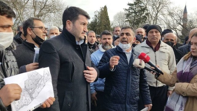 İBB önünde kentsel dönüşüm protestosu