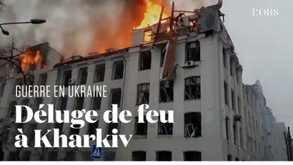 Télécharger la video: Les images impressionnantes des bombardements qui détruisent la ville de Kharkiv en Ukraine