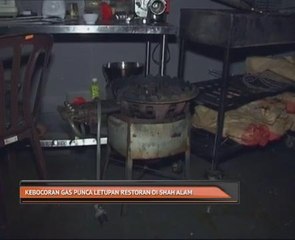 Kebocoran gas punca letupan restoran di Shah Alam