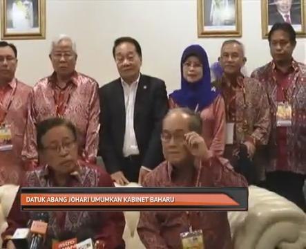 Datuk Abang Johari umumkan Kabinet baharu