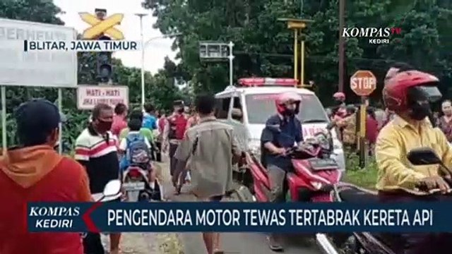 Pengendara Motor Tewas Tertabrak Kereta Api di Perlintasan Tanpa Palang Pintu