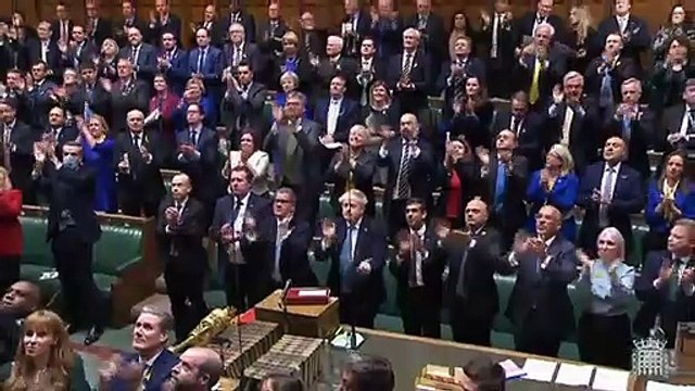 Ukrainian ambassador receives a rare standing ovation during PMQs