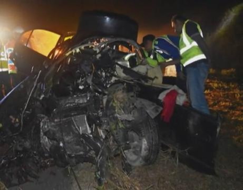 Bapa maut, anak parah, kereta terbabas