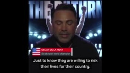 De la Hoya full of admiration for Ukraine's enlisting boxing champions