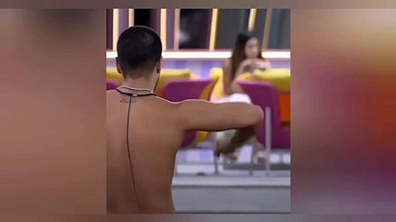 bbb22 Arthur comemorando sua volta do paredão e lais com cara de ranço
