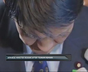 Japanese minister resigns after tsunami comments