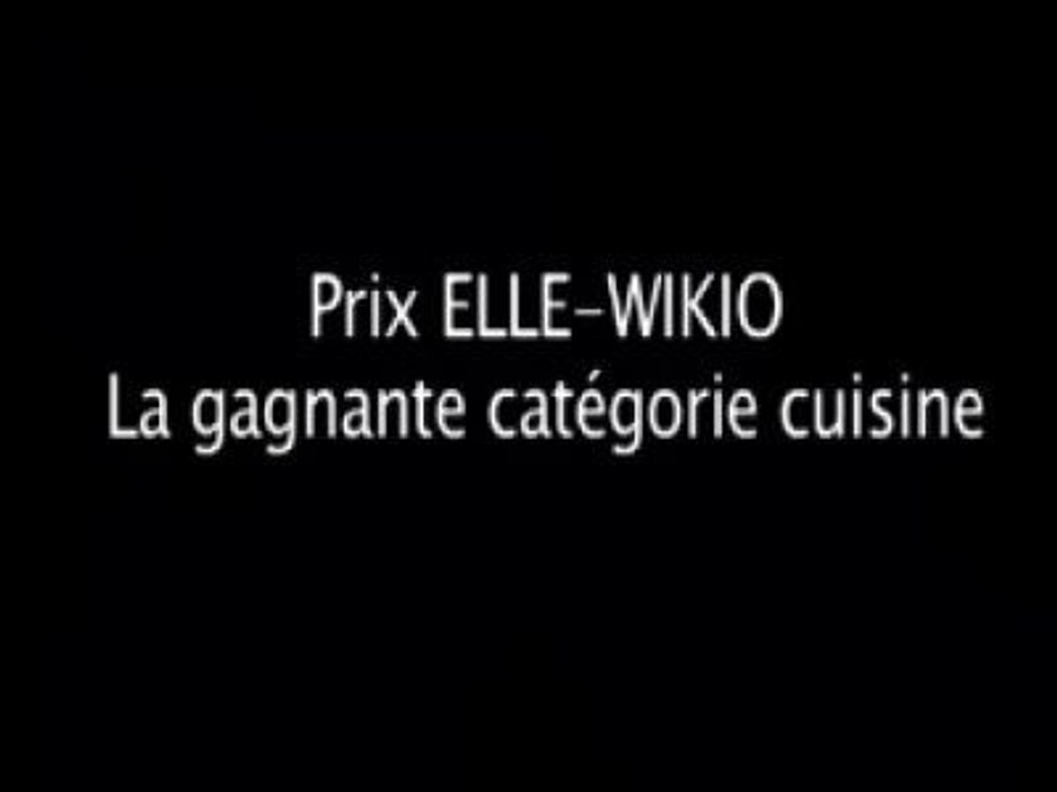 Elle Wikio 2008 : Anne Lataillade, gagnante catégorie Cuisine