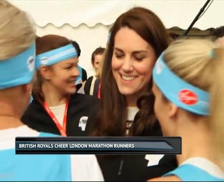 British royals cheer London Marathon runners