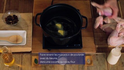 Poularde aux morilles et au vin jaune