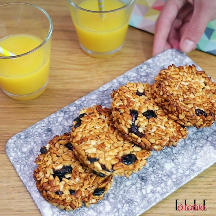 Galettes de riz soufflé coco cranberries
