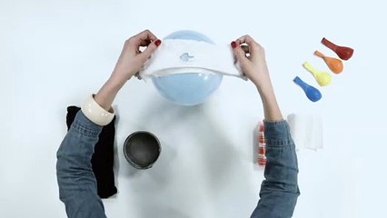 DIY déco : plâtre + ballon de baudruche = luminaire ultra tendance !