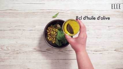 Pâtes au pesto pistache et basilic