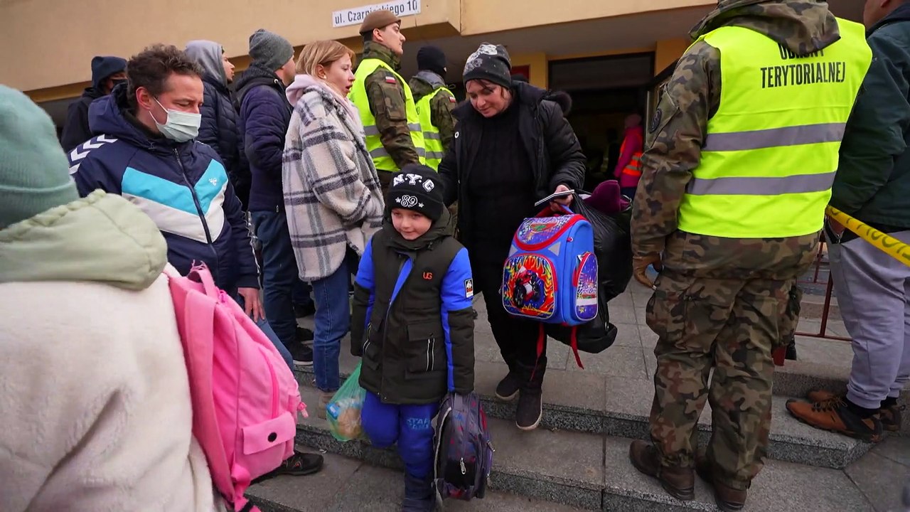 Polnische Grenzstadt Przemysl nimmt Flüchtlinge auf