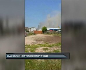 5 killed as small plane crashes next to supermarket