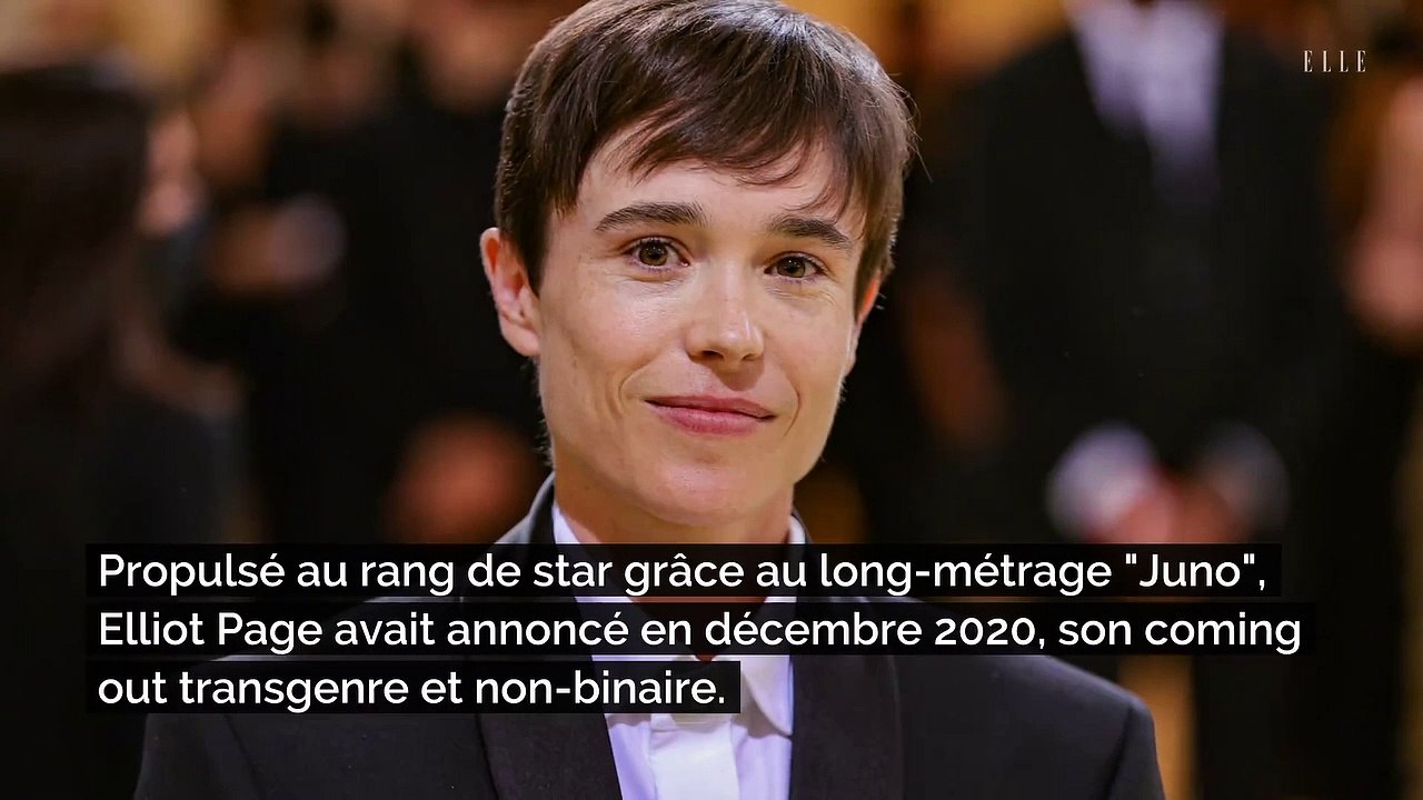 Elliot Page pose fièrement torse nu