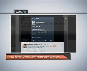100,000 retweet untuk makan malam dengan Elfira Loy