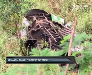 At least 26 dead in Philippines bus crash
