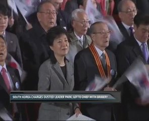 South Korea charges ousted leader Park, Lotte Chief with bribery