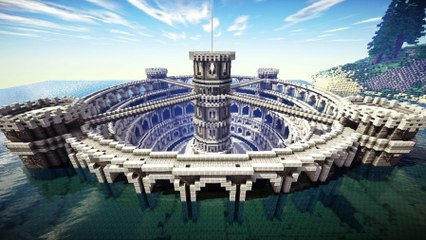 Minecraft : ils construisent un splendide Colisée aquatique