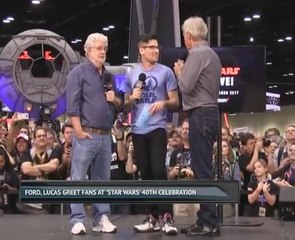 Ford, Lucas greet fans at 'Star Wars' 40th celebration
