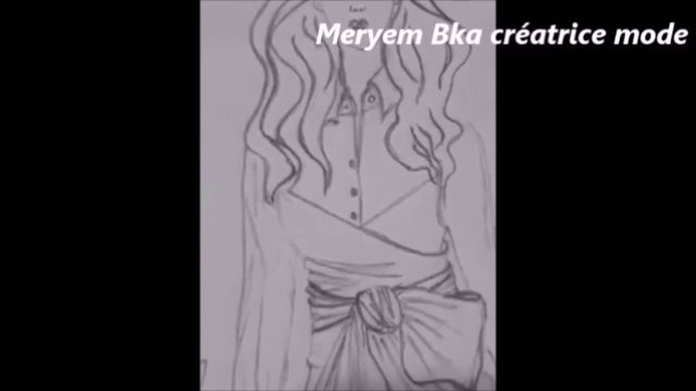 رسم قميص بحزام عريض مع بنطلول بقلم الرصاص Drawing shirt with wide belt and pants with pencil Dessin chemise à large ceinture avec un pantalon