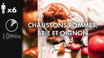 Chaussons pommes, brie et oignon