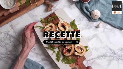 Omelette roulée au saumon