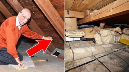 After finding a secret compartment in his attic a man found an incredible priceless treasure