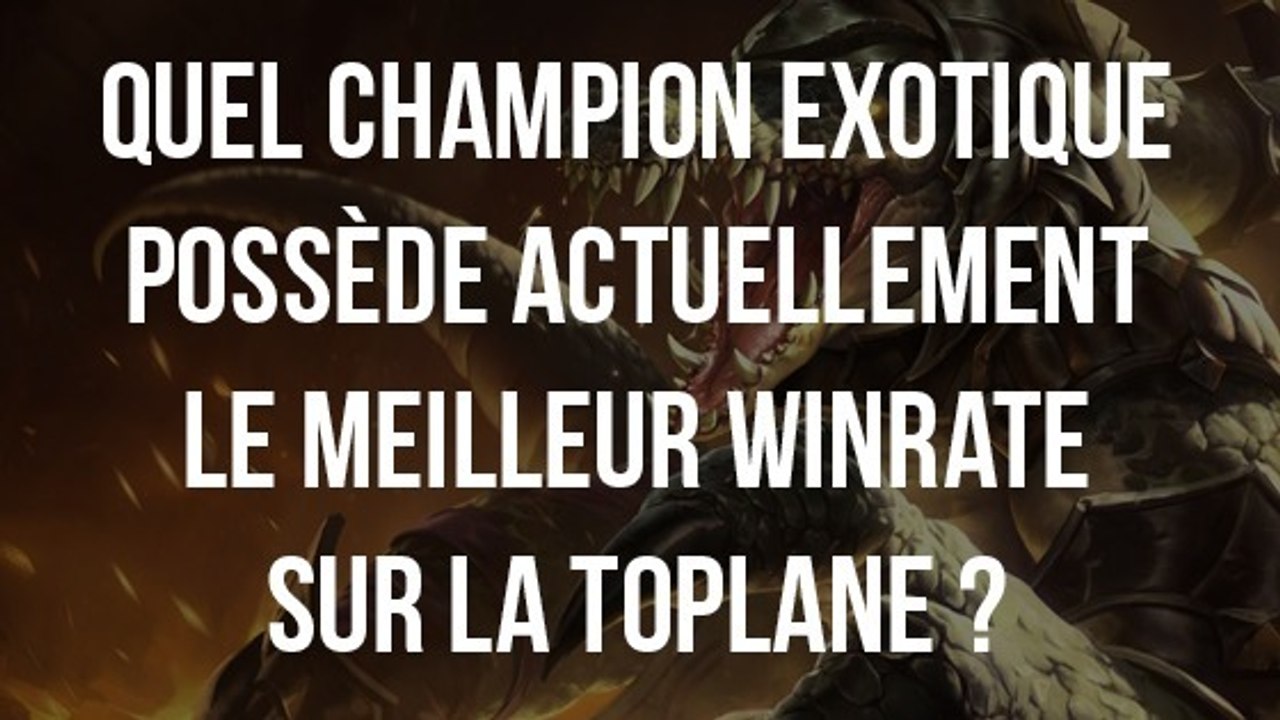 League of Legends : le champion exotique au meilleur winrate sur la toplane