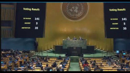 La ONU vota y condena la invasión rusa de Ucrania