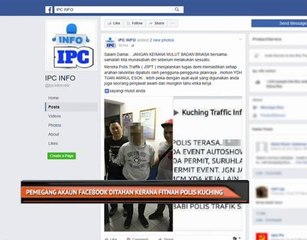 Pemegang akaun Facebook ditahan kerana memfitnah polis Kuching