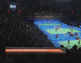 Skrin besar untuk penonton Terbuka Malaysia