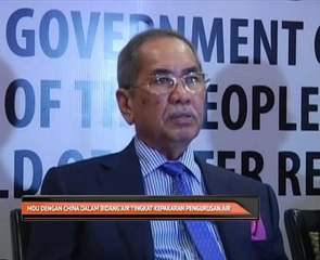 MoU dengan China dalam bidang air tingkat kepakaran pengurusan air