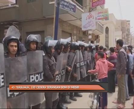 43 terbunuh, 100 cedera serangan bom di Mesir