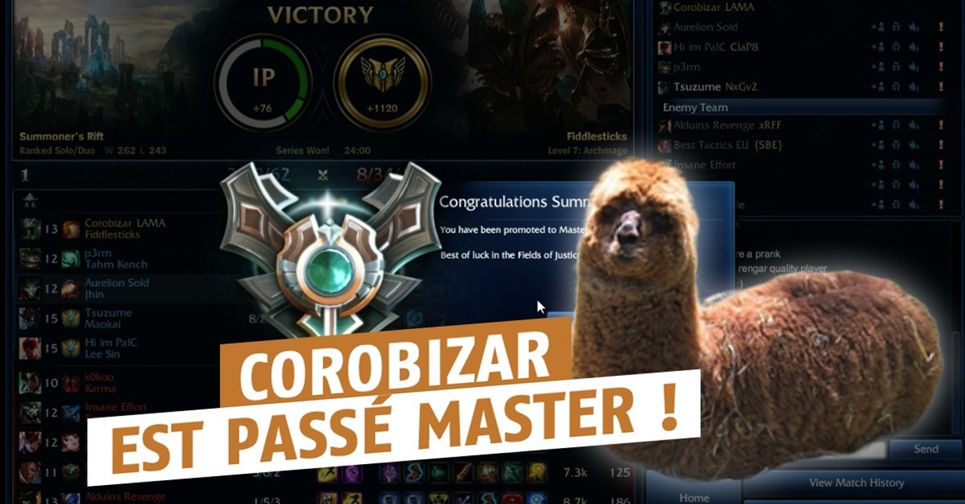 League of Legends : Corobizar est enfin passé Master en soloQ