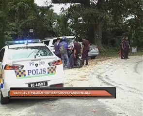 Tujuh das tembakan hentikan suspek pandu melulu