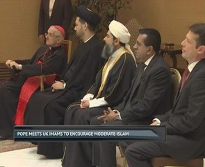 Pope meets UK imams to encourage moderate Islam