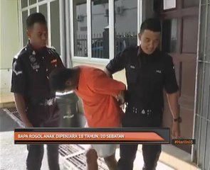 Bapa rogol anak dipenjara 18 tahun, 20 sebatan