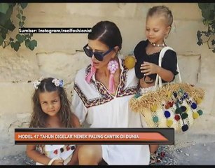 Model 47 tahun digelar nenek paling cantik di dunia