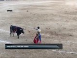 Spanish bullfighter gored