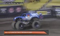 Aksi 'flip monster truck' pertama di dunia