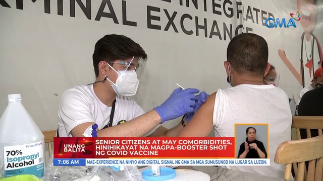 Senior citizens at may comorbidities, hinihikayat na magpa-booster shot | UB