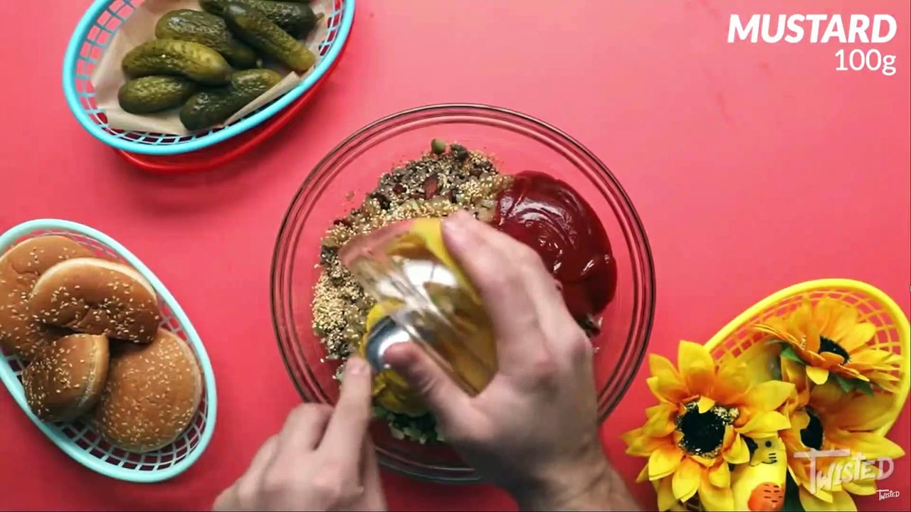 giant cheese burger spring rolls