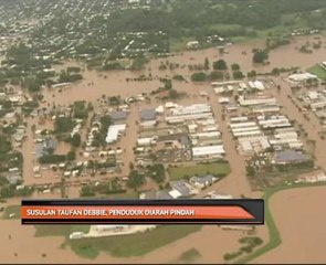 Susulan taufan Debbie, penduduk diarah pindah