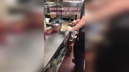 McDonald’s worker shows just what happens to your food when you order ‘2 minutes before closing’