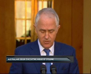 Australians begin evacuating ahead of cyclone