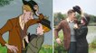 This couple recreated the meet-cute scene from 101 Dalmatians for their engagement photos